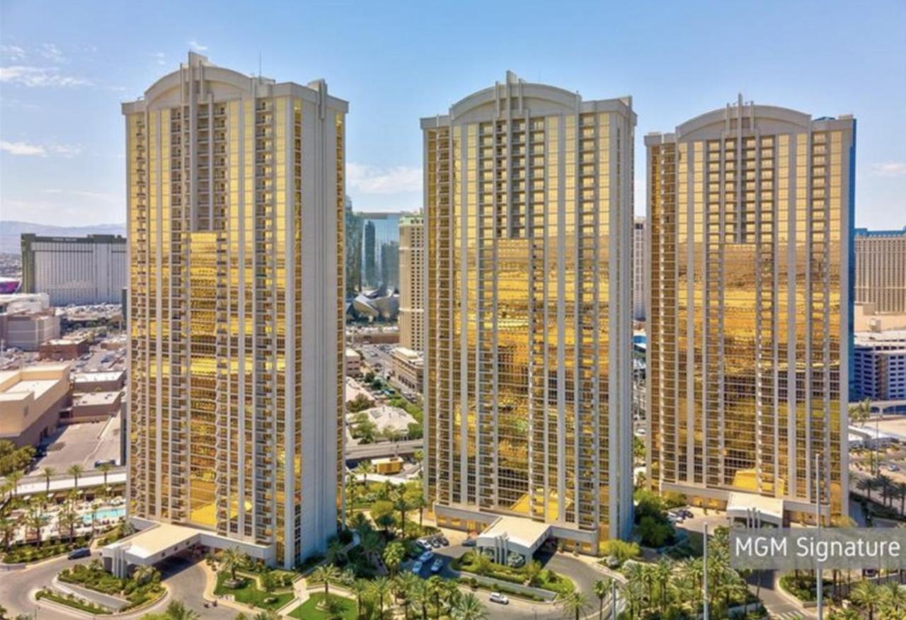 Balcony Full Strip View Suite Mgm Signature Free Valet ลาสเวกัส ภายนอก รูปภาพ